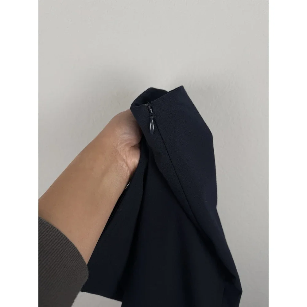 Ann Taylor‎ Women's Navy Blue Knee Length Career Pencil Skirt Size 10 Stretch